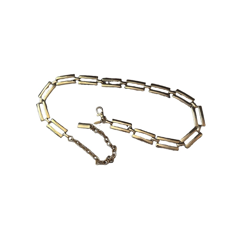 Vintage Y2K Chain Belt Womens One Size Gold Tone Clasp Festival 90s Futuristic